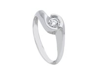 Anello Babila Milano Donna Forever in Oro bianco Diamante 0.20 Ct BBA19020C - BBA19020C